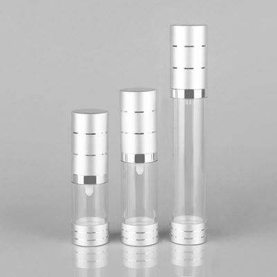 Silberner luftloser Vakuumpumpflasche-Lotions-Zufuhr-Aluminiumplastik